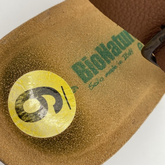 Bionatura easy Brown Leather Wedge Sandals women 9 Casual office vacation Y2K - Picture 8 of 11